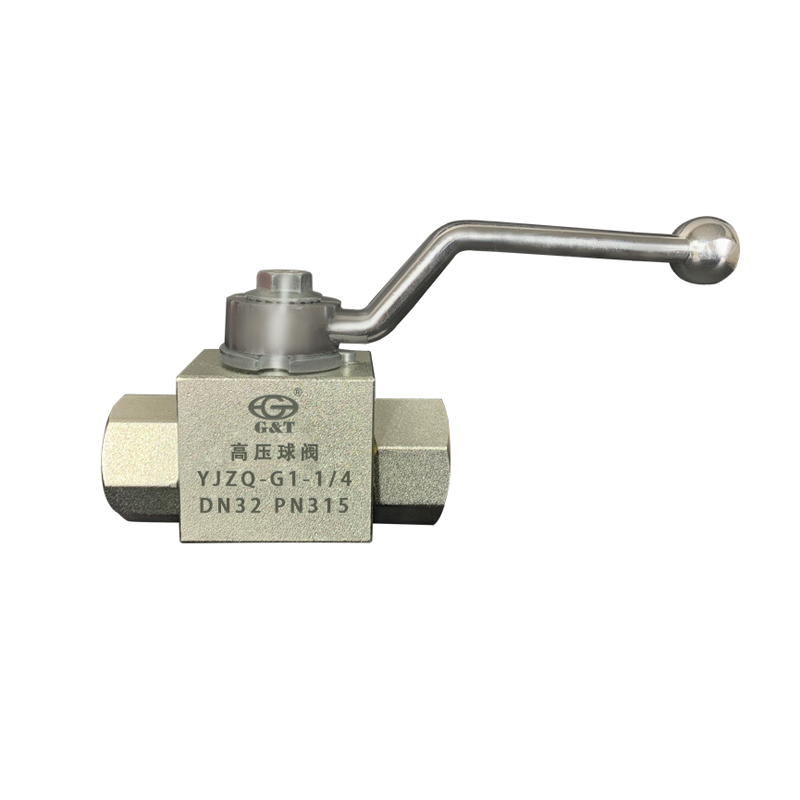 YJZQ-G1 carbon steel white galvanized high pressure hydraulic ball valve