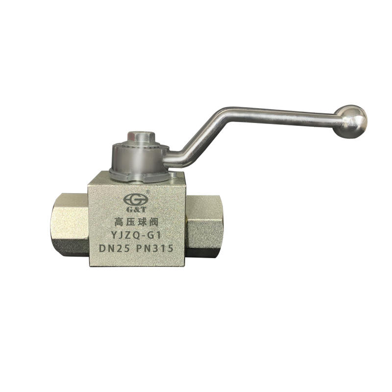 YJZQ-G1 carbon steel white galvanized high pressure hydraulic ball valve